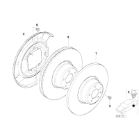 Tarcza hamulcowa tył E46 325xi - Oryginał BMW - 34216855159