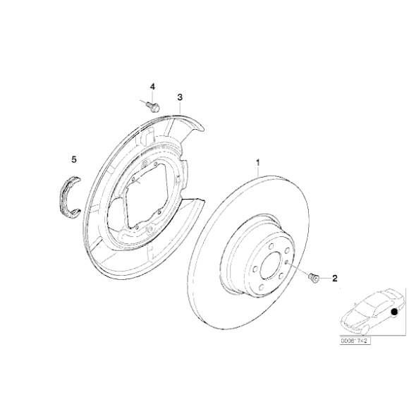 Tarcza hamulcowa tył X5 - Oryginał BMW - 34216756849