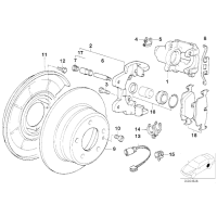 Tarcza hamulcowa tył BMW E36 Compact 316i 318ti 318tds 323ti - 34216758553