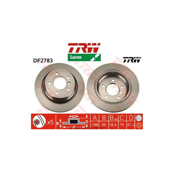 Tarcza hamulcowa tył BMW E39 520i 520d 525d 525i 528i 530i 530d 535i 540i - 34216767060