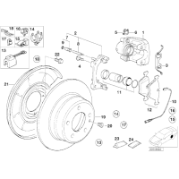Tarcza hamulcowa tył BMW E36 E46 - Oryginał BMW - 34216855158