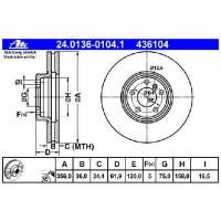 Tarcza hamulcowa przód BMW X5 E53 4,6is 4,8is