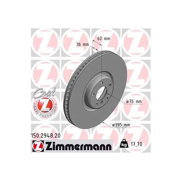 Tarcza hamulcowa przód prawa BMW E70 E71 M X6 X5 F15 F16 25dX 30dX 35iX 35dX 50iX M50dX - 34116789070