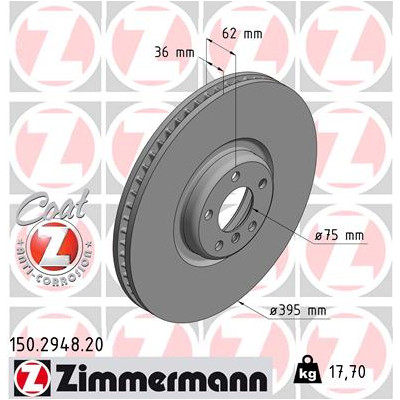 Tarcza hamulcowa przód prawa BMW E70 E71 M X6 X5 F15 F16 25dX 30dX 35iX 35dX 50iX M50dX - 34116789070