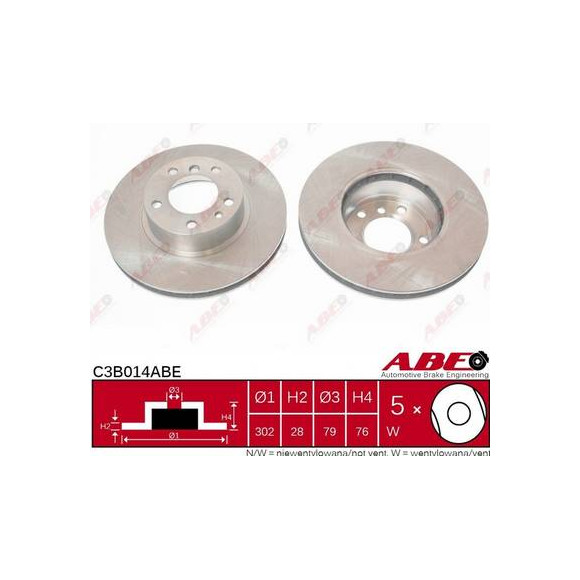 Tarcza hamulcowa przód BMW E34 540i E32 730i 735i M30 740i 750i - 34116756090