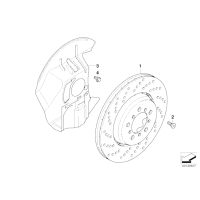 Tarcza hamulcowa przód prawa BMW E46 M3 S54 - 34112282802