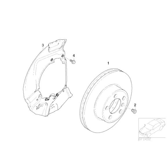 Osłona tarczy hamulcowej przód lewa BMW E60 E61 520 523 525 530 535 540 545 550 M5 - 34116767647