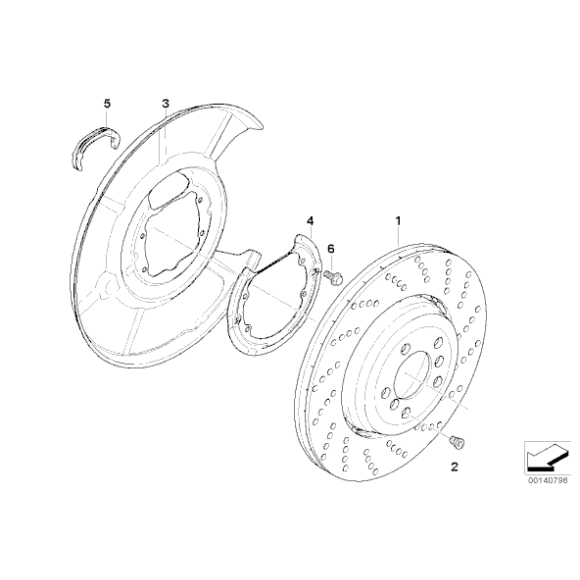 Tarcza hamulcowa tył prawa BMW E82 M Coupe E90 E92 E93 M3 - 34212283804