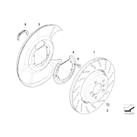 Tarcza hamulcowa tył lewa BMW E82 M Coupe E90 E92 E93 M3 - 34212283803