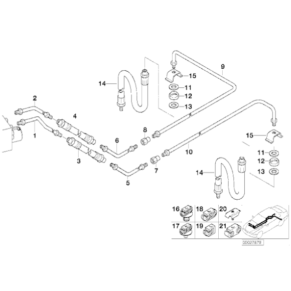 Przewód rurowy hamulcowy tył ASC BMW E39 520 523 525 528 530 535 540 M5 - 34326755312