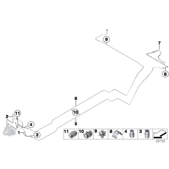 34326757282 Łącznik przejściówka przewodów hamulcowych BMW E30 E31 E32 E34 E38 E46 E39 E53 E60 E61 E65 E81 E84 E90 MINI  - 34326757282 - Części oryginalne BMW Łódź | Sklep internetowy BMW