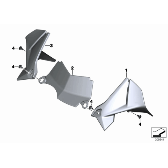 Szybka obudowa kokpitu na środku BMW K50 K51 R1200 GS - 46638527716