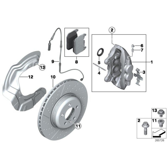 34356789440 Czujnik klocków przód BMW E87 E90 E81 E82 E88 E93 E91 E92 F20 F30 F31 - 34356789440 - Części oryginalne BMW Łódź | Sklep internetowy BMW
