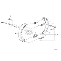 Szczęki hamulca ręcznego E36 - Oryginał BMW - 34416761289