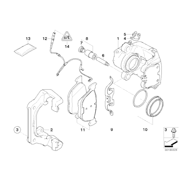 Czujnik klocków hamulcowych przód lewy BMW X5 E70 X6 E71 - 34356789501