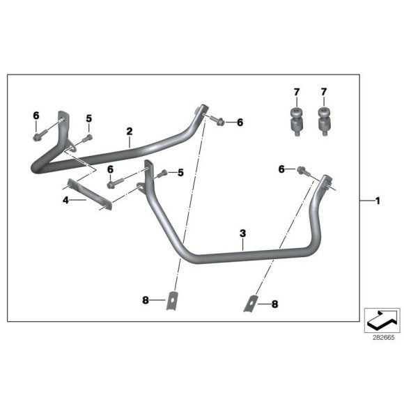 Sworzeń z nakrętką BMW R13 R131 R134 F650GS G650GS - 77428523268